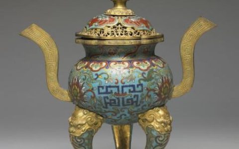 清掐丝珐琅香炉（五供） 台北故宫博物院藏高清图